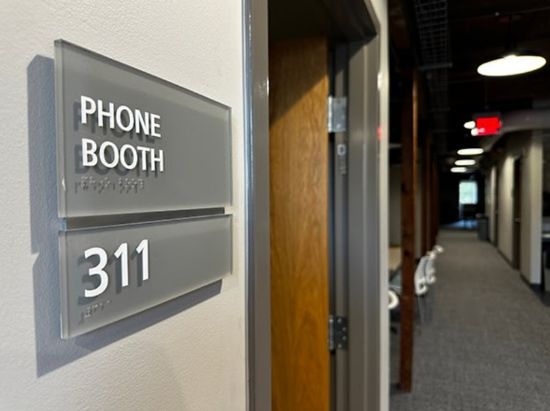 Picture of College@Elm 3rd floor phone booth (left)